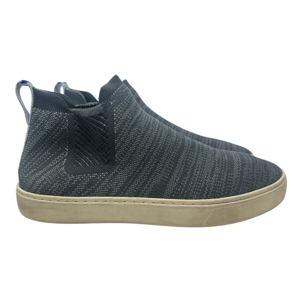 Rothy's The Chelsea Knitted Ankle Sneaker Boots‎ Graphite Melange Gray Size 9 - Picture 6 of 13